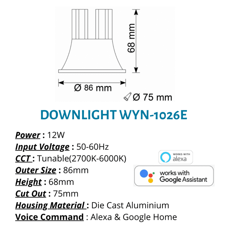 Wynbee Smart LED Lighting Starter Kit- Spot Lights 13W- WYN-1026E